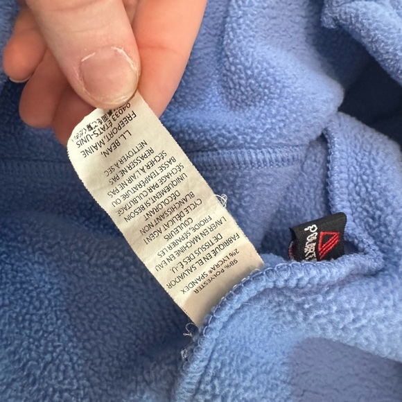LL Bean Blue Fleece Zip Vest Size 1X #1849 - Picture 7 of 8